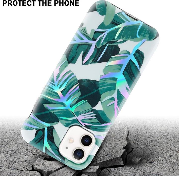 Produktbild Cadorabo IMD TPU Bunte Blumen & Blätter Cover (Realme 12 Pro+, Apple iPhone 12)