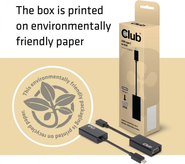 Produktbild Club 3D USB 3.1 Typ C zu (VGA, 10 cm)