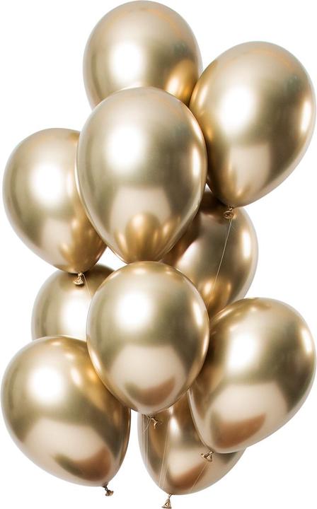 Folat Balloons mirror effect gold (12 x)