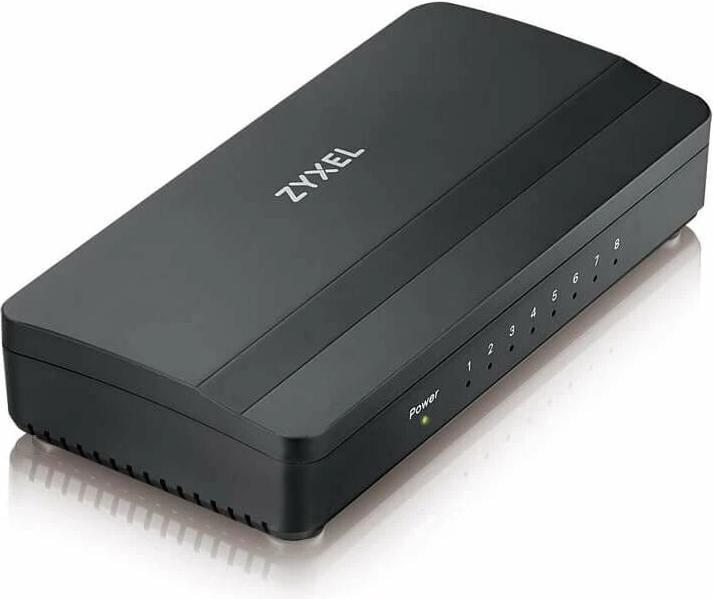 Actual product image Zyxel GS-108SV2 8-Port Desktop Gigabit Ethernet Media Switch (8 Ports)