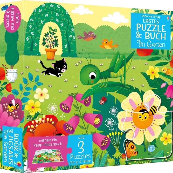 Produktbild Usborne Verlag - Erstes Puzzle & Buch: Im Garten (9 Teile)