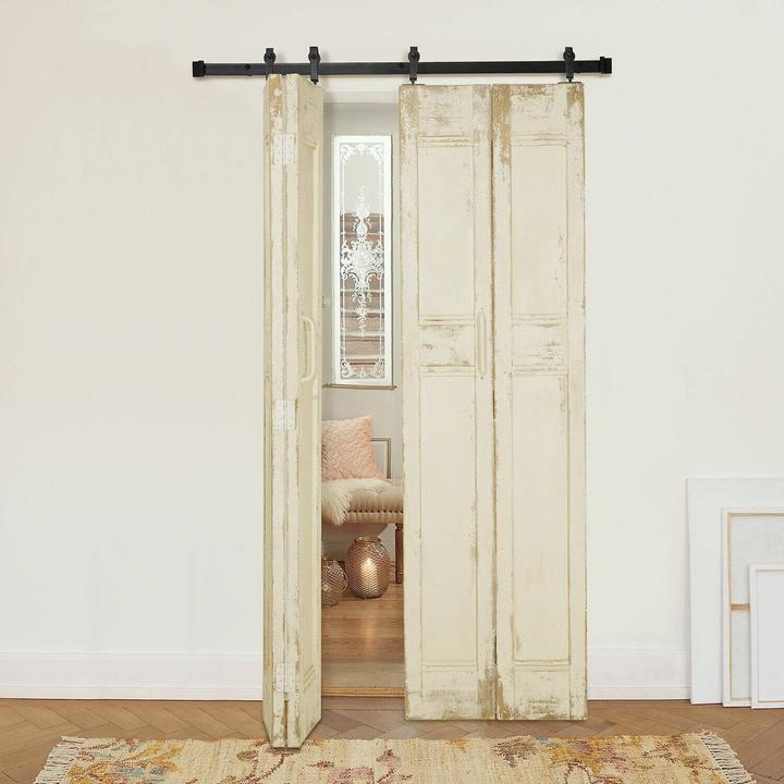 Immagine prodotto Loberon Porta scorrevole a libro Auberisse bianco antico/nero