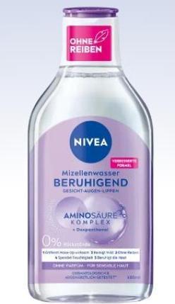 Actual product image NIVEA Soothing micellar water (Micelle water, 400 ml)