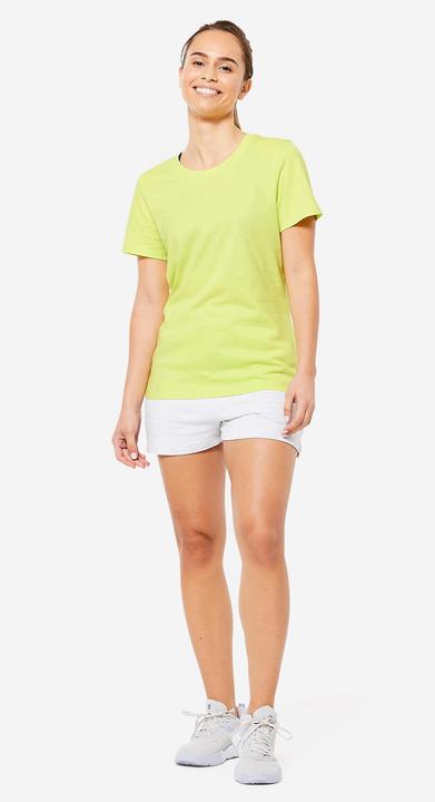 Actual product image Domyos Ladies T-shirt - Essentials 500 yellow (XS)