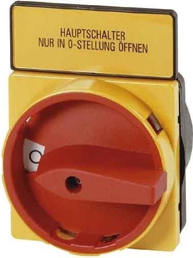 Actual product image Eaton Handle, red / yellow, lockable, for padl