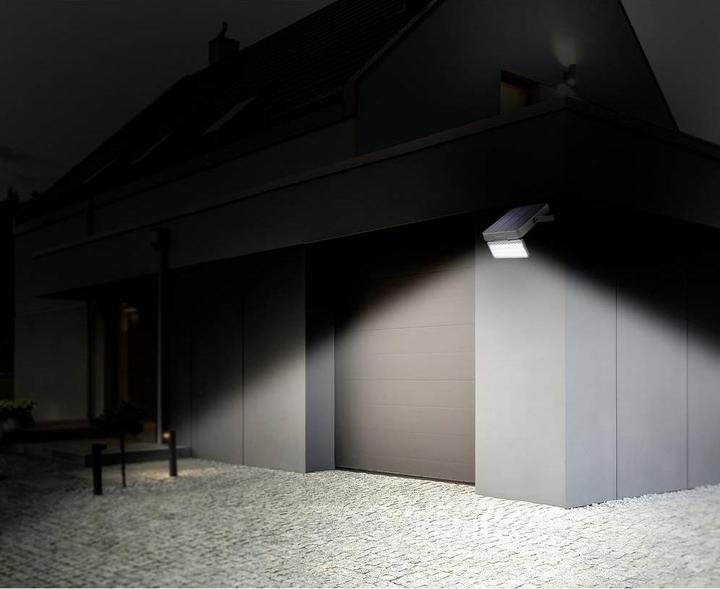 Image du produit Sygonix Applique murale solaire d'extérieur SY-5275988 SMD LED 30W Blanc neutre Noir (3000 lm, IP65)