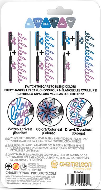 Immagine prodotto Chameleon Set Fineliner (Blu Reale, 6 x)