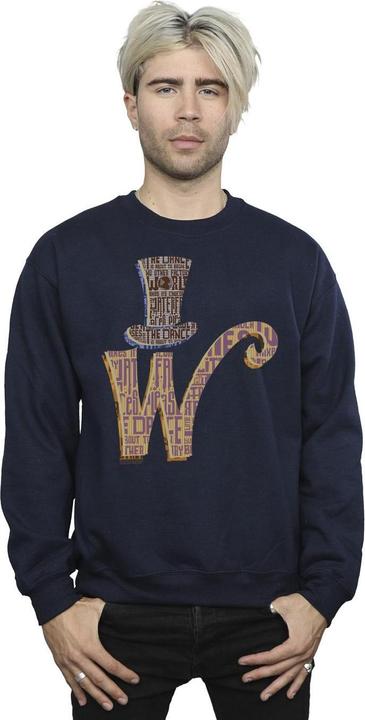 Actual product image Willy Wonka & the Chocolate Factory Mens W Logo Hat Sweatshirt (M)