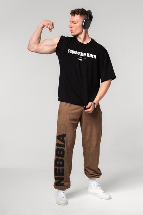 Produktbild Nebbia Baggy Style Sweatpants mit Taschen Gym Bro 365 - light brown (M)