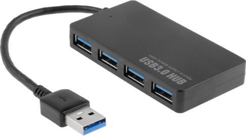 Immagine prodotto JTI Hub USB 3.0 con 4 porte USB (ad alta velocità) - fino a 5 Gbit/s (USB-A, 4 Porti)
