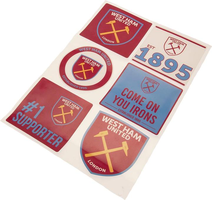 Immagine prodotto West Ham United FC Design Assortiti Decalcomania per Auto SetMisura Confezione 6