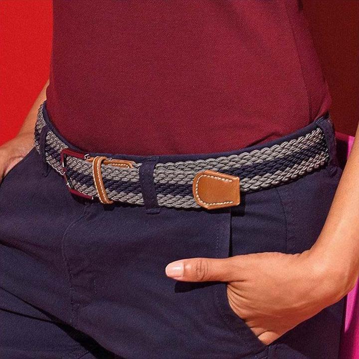 Actual product image Asquith & Fox 2 colour stripe stretch belt (One size)
