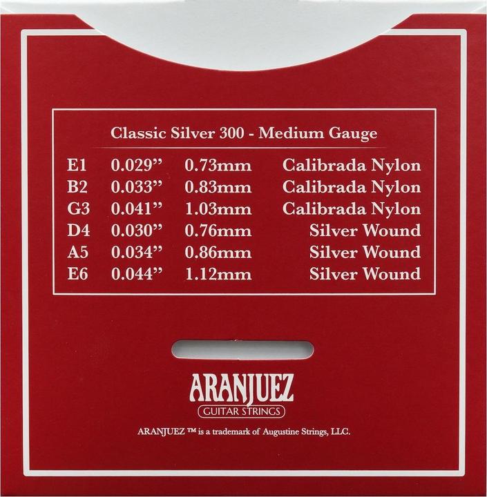 Actual product image Aranjuez Classic Silver 300 Medium Tension (6 x, Guitar, 0.03")
