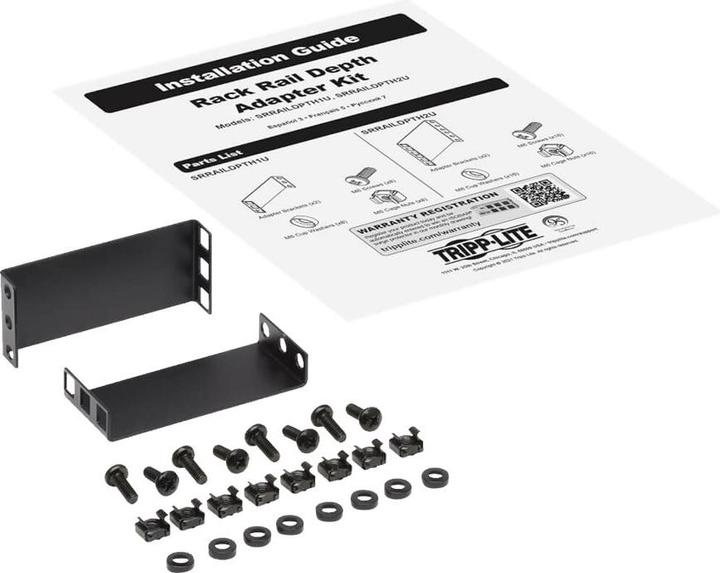 Image du produit Eaton TRIPPLITE SmartRack 1U Mounting Rail Deep Adapter Kit for Server Racks 10.2cm 4inch