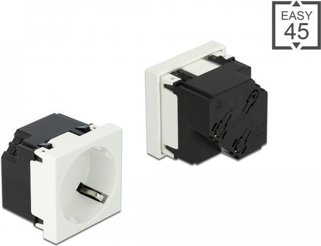 Actual product image Delock Easy 45 protective contact socket 45° arrangement 45 x 45