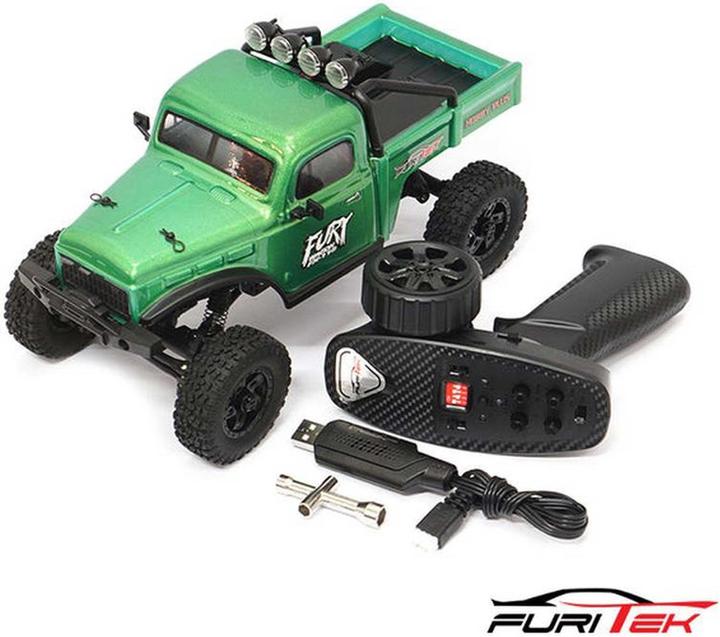Image du produit Furitek FX118 FURY WAGON RTR VERT BRUSHLESS 1/18 RC CRAWLER KIT (RTR Prêt à fonctionner)