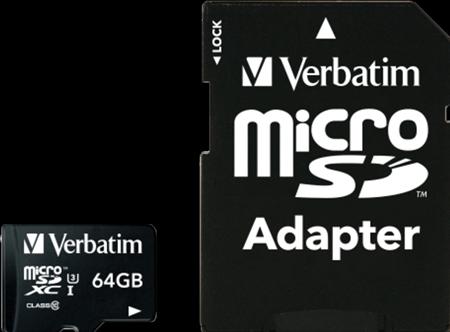 Immagine prodotto Verbatim Pro (64 GB, microSDXC, U3, UHS-I)