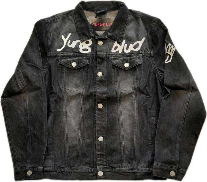 Produktbild Universal Textiles Unisex Adult Be Fooking Happy Denim Jacket (M)