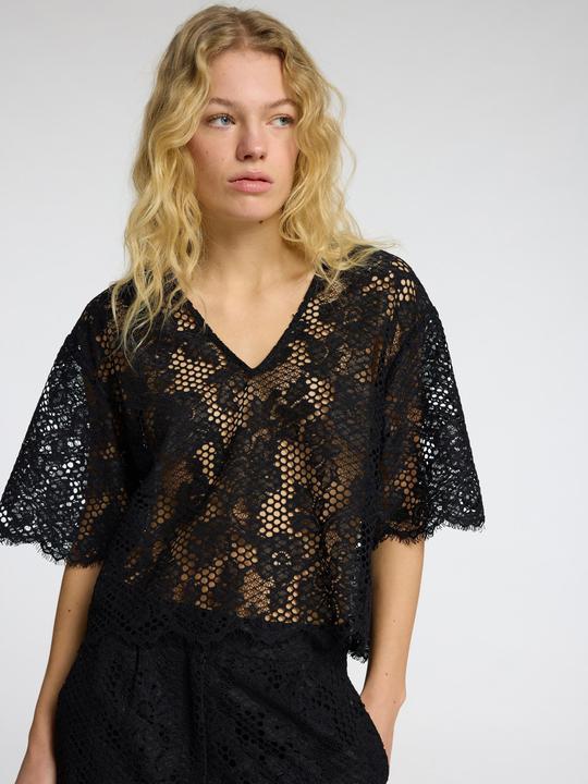 Actual product image Selected Femme Cropped fit lace top (40)
