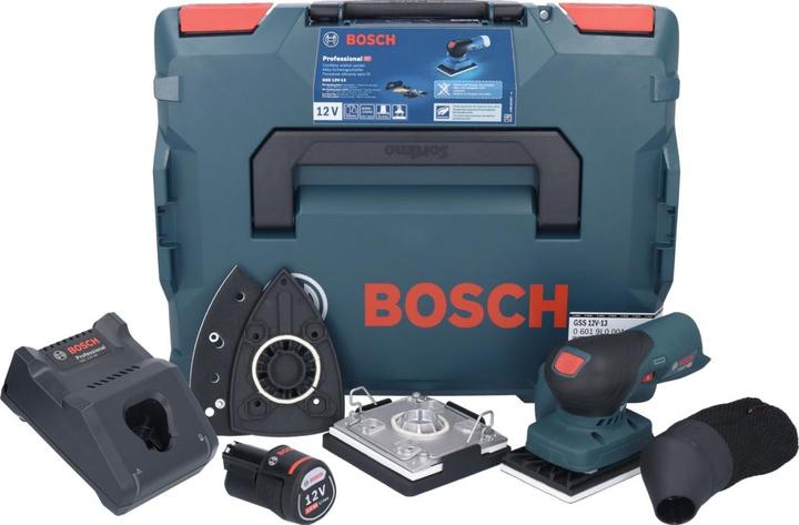 Immagine prodotto Bosch Professional Bosch GSS 12V-13 Levigatrice orbitale professionale a batteria 12 V + 1x batteria 2,0 Ah + (Levigatrice orbitale)