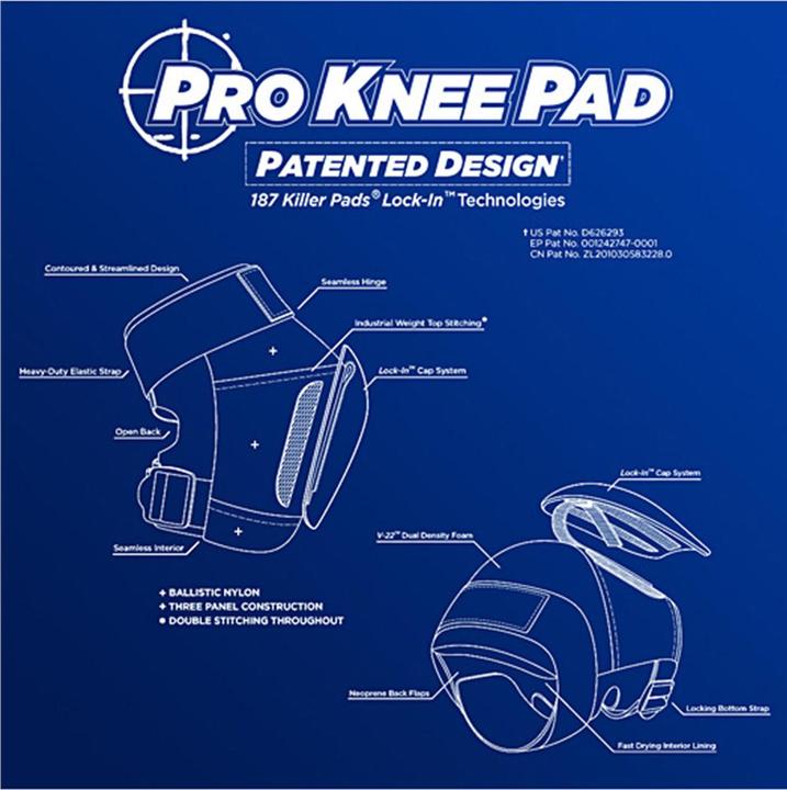 Produktbild 187 Killer Pads Pro Knee Pads (XS, Knieschoner, Ellbogenschoner, Einzelstück)