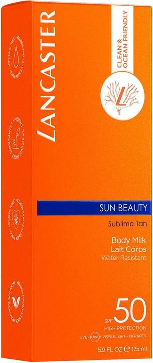 Actual product image Lancaster Body Milk Sun Protection Factor 50 (re) (Suntan lotion, SPF 50, 175 ml, 150 g)