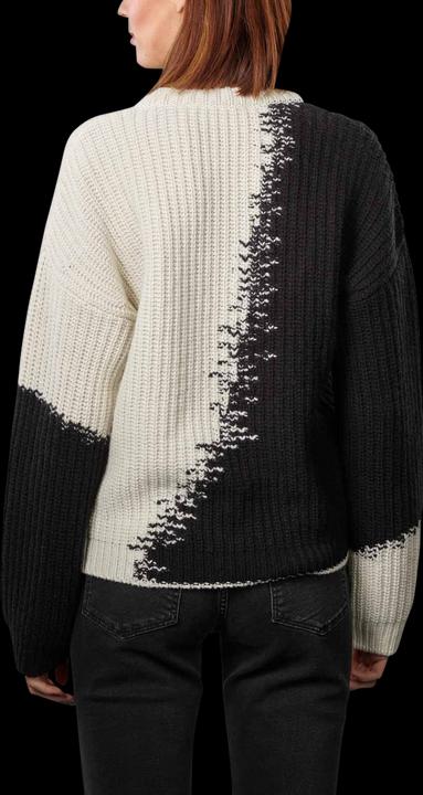 Image du produit Armedangels Long Sleeve Miyaar Pullover Round Neck Black/Oat (L)