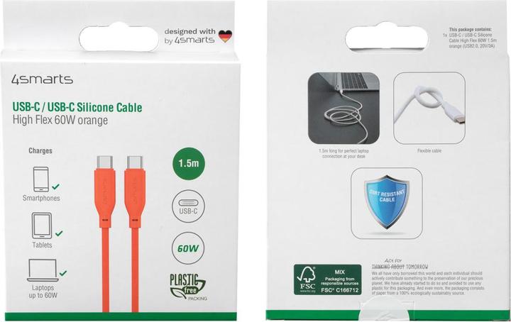 Actual product image 4smarts USB C – USB C (1.50 m, USB 2.0, 60 W)