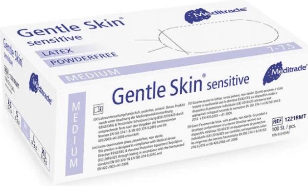 Produktbild Meditrade Gentle Skin Untersuchungshandschuhe latex weiss sensitive (M)