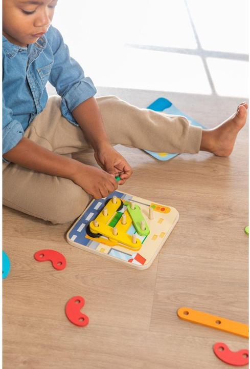 Immagine prodotto Goula Forme a colori, d/f/i 8 tavole, 22 parti in legno, libretto, a partire da 3 anni (Tedesco, Francese, Italiano, Inglese)