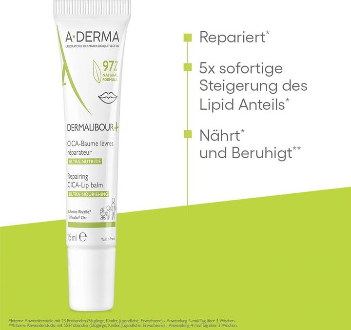 Immagine prodotto A-Derma Dermalibour+ Balsamo riparatore Cica-Lip (15 ml)