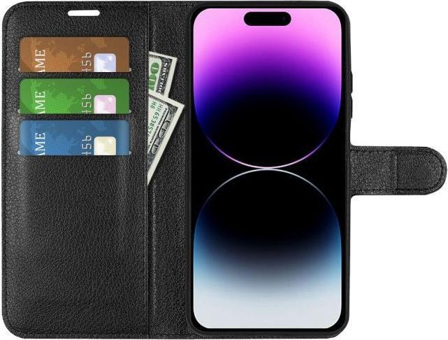 Actual product image MU Classic Litchi Leather Bookcover Series (Apple iPhone 15 Pro)