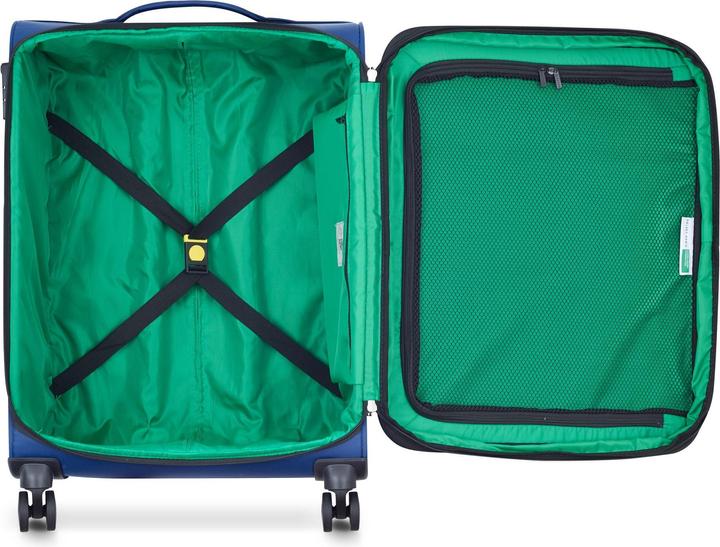Actual product image Delsey Paris x United Colors of Benetton Color Block 4-wheel cabin trolley S 55 cm with stretch fold (77 l, Hand luggage (up to 50 litres))