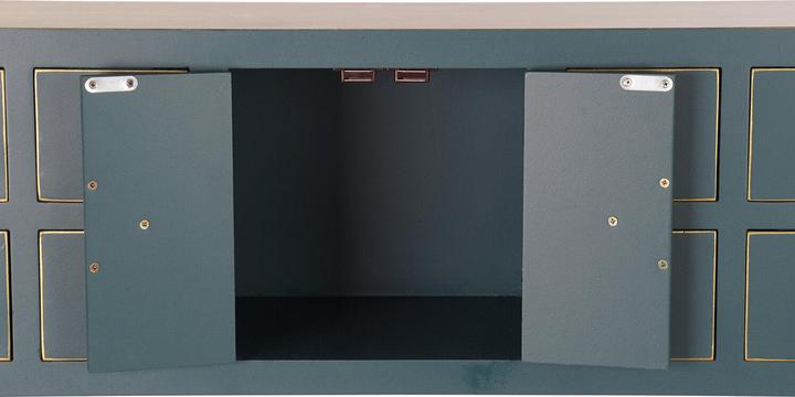 Actual product image DKD Home Decor Console Blue Fir MDF Wood 98 x 26 x 80 cm