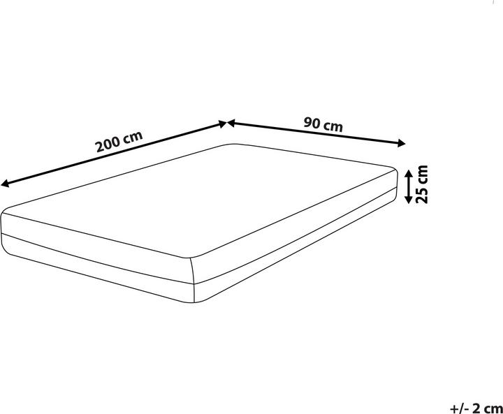 Actual product image Beliani Spongy (90 x 200 cm, Foam core)