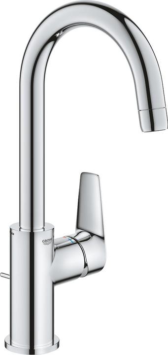 Actual product image Grohe StartEdge lavabo mixer, water-saving, pop-up waste, quick-fit system, L-size, chrome