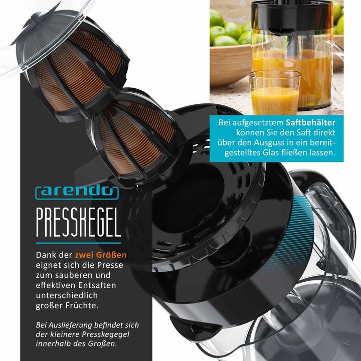 Produktbild Arendo Zitronenpresse Orangenpresse Limettenpresse Entsafter
