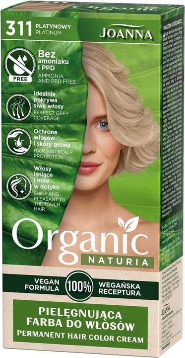 Productafbeelding Joanna Naturia Organic verzorgende haarverf zonder ammoniak en PPD 311 Platinum