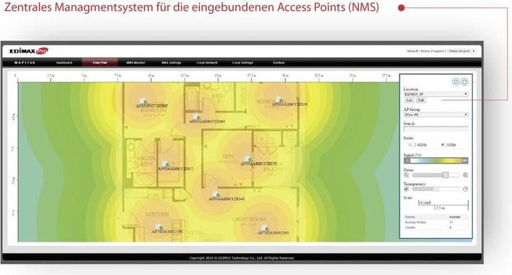 Produktbild Edimax Pro CAP1200: Managed PoE Accesspoint (867 Mbit/s)