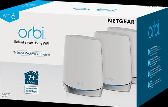 Actual product image Netgear Orbi Wi-Fi AX4200 (RBK753) 6 mesh system