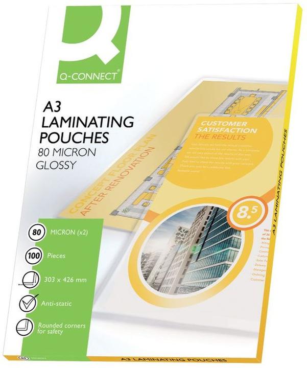 Actual product image Q-Connect Laminating films glossy (A3, 100 Piece, 80 µm)