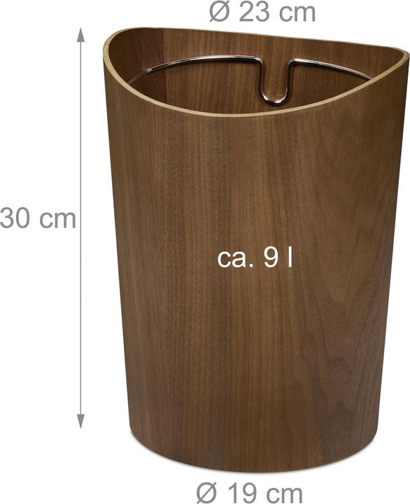 Productafbeelding Relaxdays Houten afvalbak (9 l)