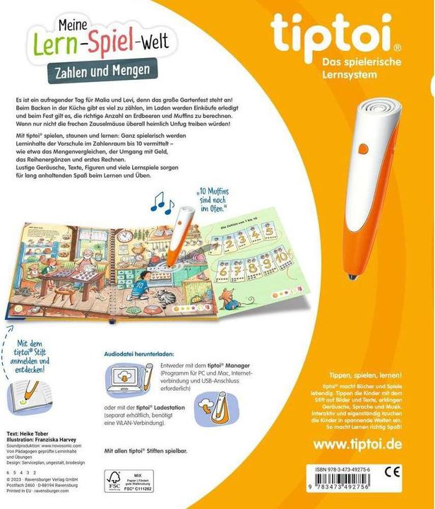 Image du produit tiptoi Zahlen und Mengen (Allemand, Heike Tober, Franziska Harvey, 2023)