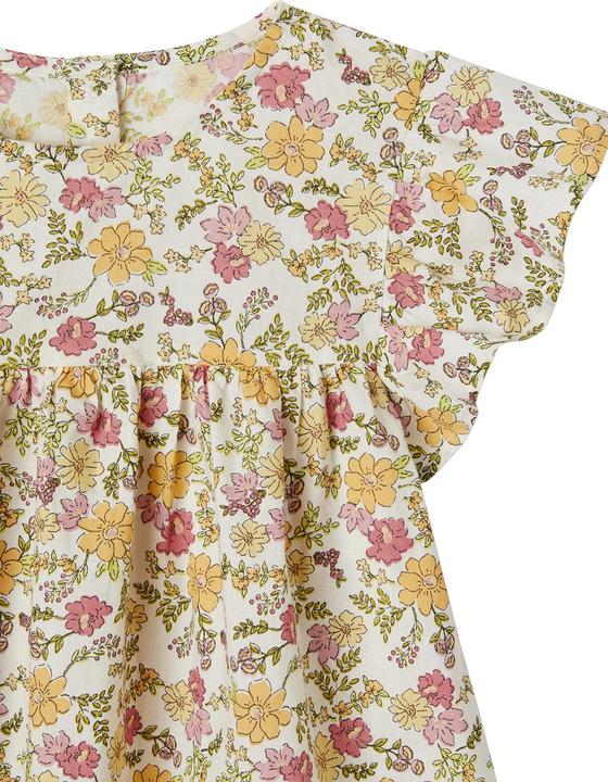 Produktbild Vertbaudet Geblümte Mädchen Bluse mit kurzen Volantärmeln (122)