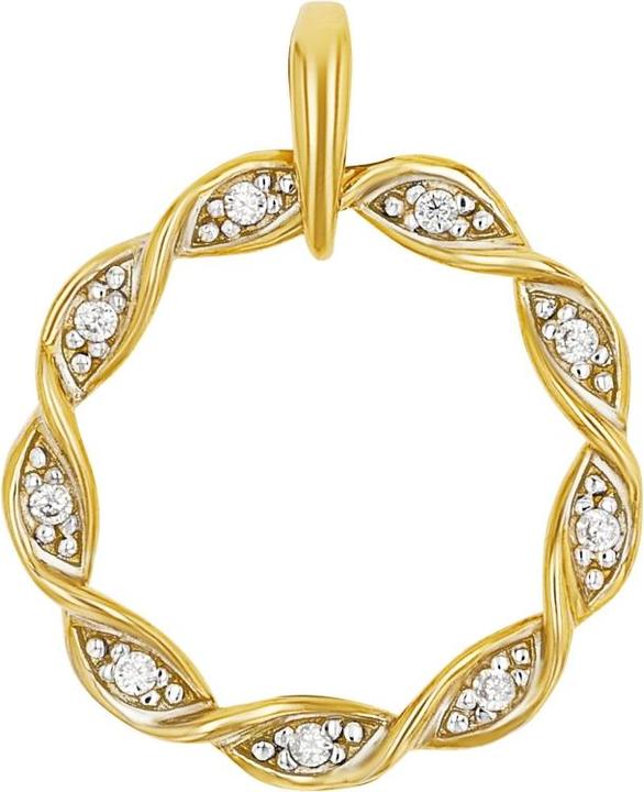Actual product image Amor Cupid pendant for ladies, gold 375, zirconia synth. (Gold 375, 9 ct)
