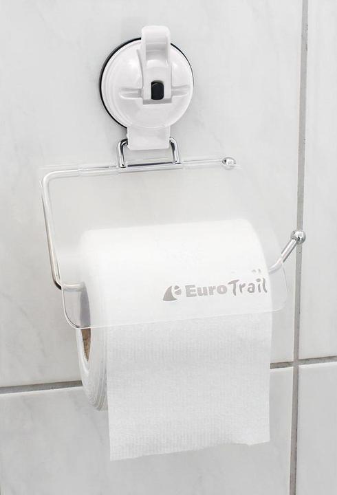 Produktbild Eurotrail WC-Rollen-Halter mit Saugnapf Weiss/Transparent
