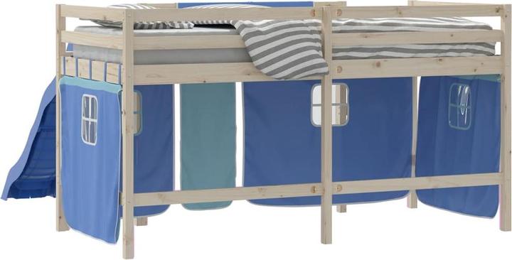 Actual product image VidaXL Curtains for loft bed blue polyester,Colour: blue (100 x 75 cm, 34 x 75 cm, 60 x 75 cm, 85 x 76 cm, 80 x 43 cm)