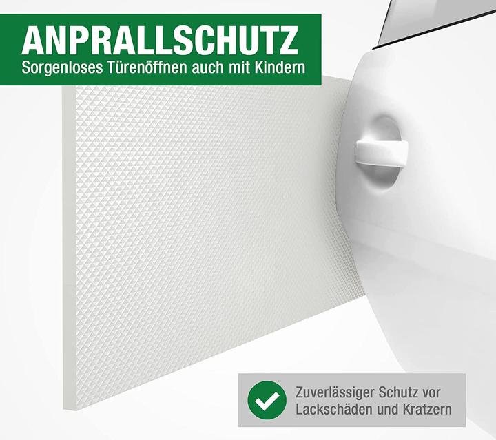 Produktbild Werkstein Garagenwand Stossschutz Selbstklebender Auto Türe Kollisionsschutz - Weiss (2mx20cm)