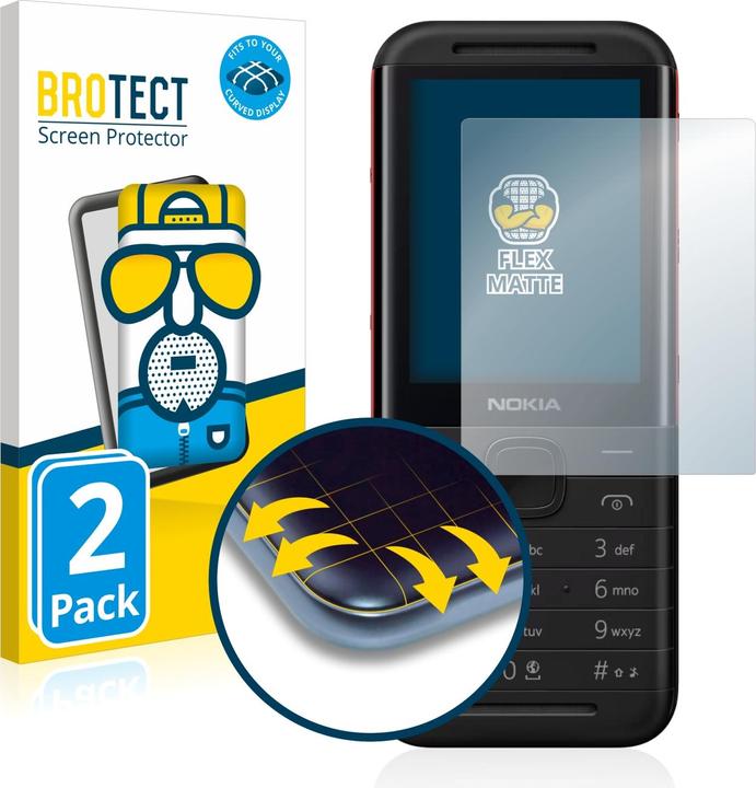 Produktbild BROTECT Full-Cover Displayschutz Matt (2 Stück, Nokia 5310 XpressMusic)