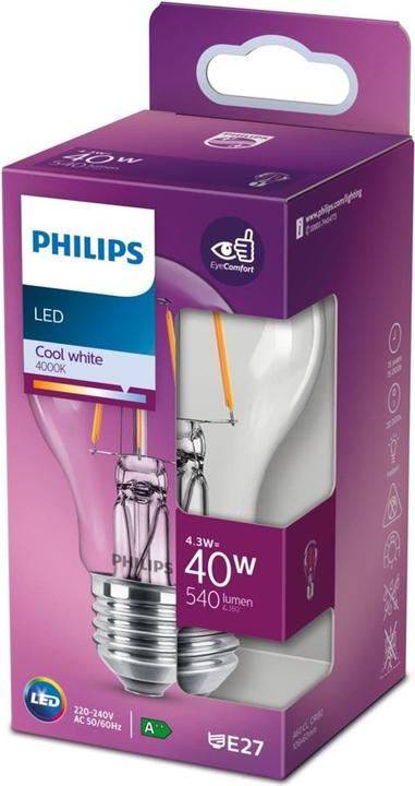 Actual product image Philips Lamp (E27, 4.30 W, 470 lm, 1 x, F)